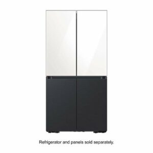 Samsung - BESPOKE 4-Door Flex Refrigerator Panel - Top Panel - White Glass