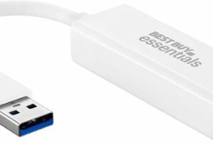 Best Buy essentials™ - USB to Ethernet Adapter - White