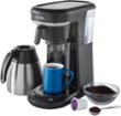 Mr. Coffee - Space-Saving Combo 10-Cup Coffee Maker and Pod Single Serve Brewer - Stainless-Steel/Black