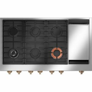 Café - 48" Built-In Gas Cooktop with 6 Burners, Customizable - Matte White