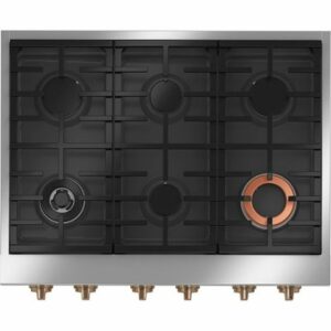 Café - 36" Built-In Gas Cooktop with 6 Burners, Customizable - Matte White