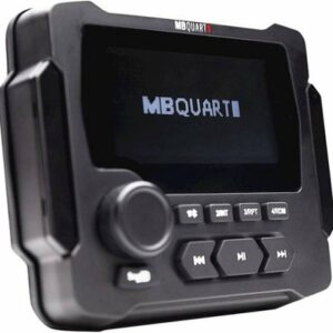 MB Quart - 160 Watt Powered Off-Road & Marine Multimedia Source Unit with AM/FM/Bluetooth - Black