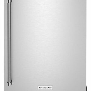 KitchenAid - 5.0 Cu. Ft. Built-In Mini Fridge - Stainless Steel