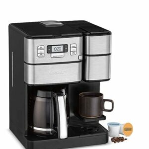 Cuisinart - Coffee Center Grind & Brew Plus 12-Cup Coffee Maker with Carafe and Single Serve Brewer - Black Stainless Steel