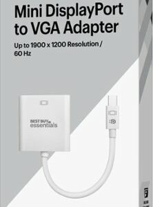 Best Buy essentials™ - Mini DisplayPort-to-VGA Adapter - White