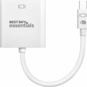 Best Buy essentials™ - Mini DisplayPort-to-VGA Adapter - White