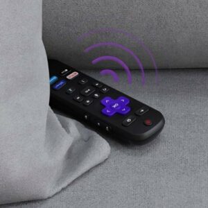 Voice Remote Pro – Rechargeable Remote with TV Controls for Roku Players, Roku TV, and Roku Streambars - Black