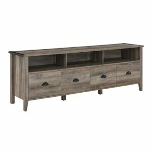 Walker Edison - Industrial Farmhouse TV Stand for TV's up to 80" - Grey Wash