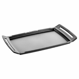 Staub - Cast Iron 18.5 x 9.8-inch Plancha/Double Burner Griddle - Gray