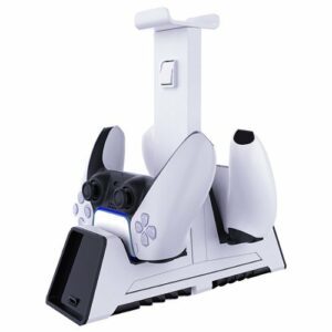 Ghost Gear - PlayStation 5 Dual Controller Charge Station and Headphone Stand - White