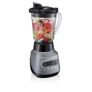 Hamilton Beach - Wave Crusher Blender with 40 oz. Glass Blender Jar and 20 Oz. Travel Jar - Black