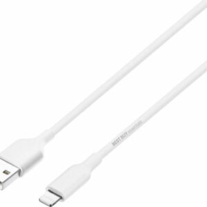 Best Buy essentials™ - 3' USB-A to Lightning Charge-and-Sync Cable - White