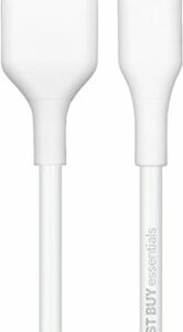 Best Buy essentials™ - 3' USB-A to Lightning Charge-and-Sync Cable - White