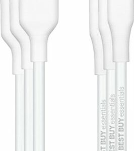 Best Buy essentials™ - 5' Lightning to USB Charge-and-Sync Cable (3 Pack) - White