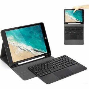 SaharaCase - Keyboard Case with Mouse Pad for Apple iPad 10.2" (8th Generation 2020 and 9th Generation 2021) - Black