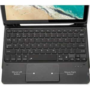 SaharaCase - Keyboard Case with Mouse Pad for Apple iPad 10.2" (8th Generation 2020 and 9th Generation 2021) - Black