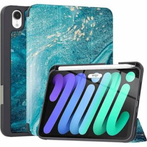 SaharaCase - Folio Case for Apple iPad mini (6th Generation 2021) - Green Marble