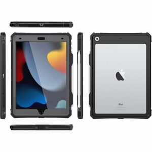 SaharaCase - Water-Resistant Case for Apple iPad 10.2" (8th Generation 2020 and 9th Generation 2021) - Black