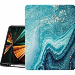 SaharaCase - Marble Series Folio Case for Apple iPad Pro 12.9" (4th,5th, and 6th Gen 2020-2022) - Green