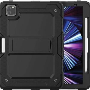 SaharaCase - DEFENCE Series Case for Apple iPad Pro 11" (2nd, 3rd, and 4th Gen 2020-2022) - Black