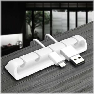 SaharaCase - USB Cable Holder Organizer (4-Pack) - White