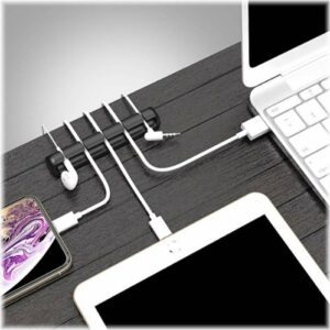 SaharaCase - USB Cable Holder Organizer (4-Pack) - Black