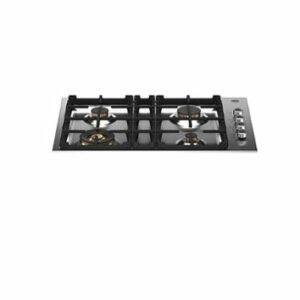 Bertazzoni - Professional Series 30" Drop-In Gas Cooktop 4 Brass Burners - Stainless Steel