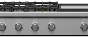 Fisher & Paykel - 48 in Professional Gas Rangetop 5 Burners with Griddle - Stainless Steel