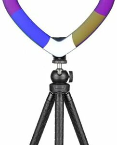 Sunpak - 10" Heart-Shaped Rainbow Vlogging Kit with Bluetooth Remote - Black