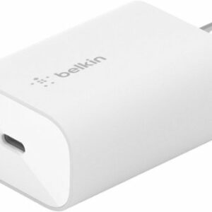 Belkin - 25W USB-C Wall Charger, Power Delivery with PPS Fast Charging for Apple iPhone and Samsung - White