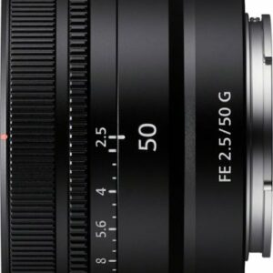 FE 50mm F2.5 G Full-frame Ultra-compact G Lens for Sony Alpha E-mount Cameras - Black