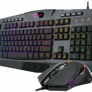 REDRAGON - S101-5 Wired Gaming Keyboard and Optical Mouse Gaming Bundle with RGB Backlighting - Black