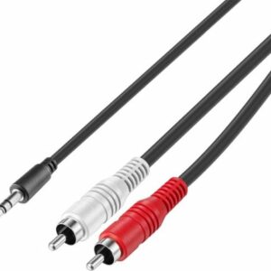 Best Buy essentials™ - 6' 3.5 mm to Stereo Audio RCA Cable - Black