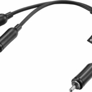 Best Buy essentials™ - 6" 2-Way 1-Male to 2-Female RCA Splitter - Black