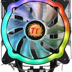 Thermaltake - UX200 5V Motherboard ARGB Sync 16.8 Million Colors 15 Addressable LED Intel/AMD Universal CPU Cooler - Black