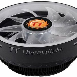 Thermaltake - UX100 5V Motherboard ARGB Sync 16.8 Million Colors 15 Addressable LED Intel/AMD Universal CPU Cooler - Black