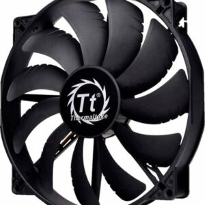 Thermaltake - Pure 20 200mm Quiet High Airflow Case Cooling Fan with Anti-Vibration Mounting System - Black