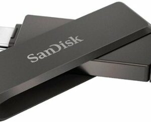 SanDisk - 128GB iXpand Phone Drive Luxe for iPhone Lightning and Type-C Devices - Black