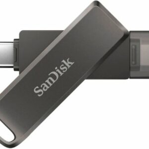 SanDisk - 128GB iXpand Phone Drive Luxe for iPhone Lightning and Type-C Devices - Black