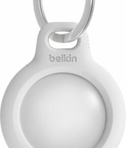 Belkin - Secure Holder with Key Ring for Apple Airtag - White