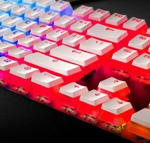 SteelSeries - PRISMCAPS – Universal Double Shot PBT Keycaps - White