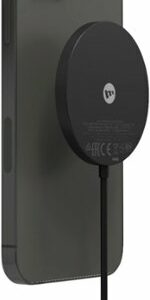 mophie - Snap+ 15W Fast Charge Wireless Charger with MagSafe Compatibility - Black