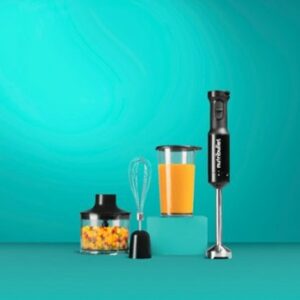 NutriBullet - Immersion Blender Deluxe with Whisk and Chopper Attachment NBI60100 - Black