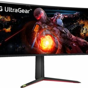 LG - Geek Squad Certified Refurbished UltraGear 34" IPS LED Curved G-SYNC Ultimate Monitor with HDR (HDMI, DisplayPort) - Black