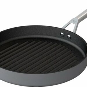 Ninja - Foodi NeverStick Premium Hard-Anodized 12-Inch Round Grill Pan - Grey