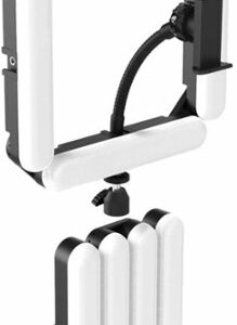 Bower - 4-Piece Foldable Light Studio With Tripod - Black