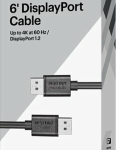 Best Buy essentials™ - 6' DisplayPort Cable - Black