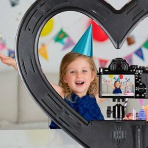 Sunpak - 19" Heart-Shaped Rainbow Vlogging Kit with Bluetooth Remote