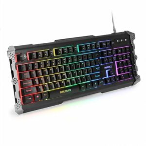 ENHANCE - Infiltrate  Full-size Wired Membrane Hybrid Mechanical Gaming  with Soundwave LED Keyboard - Black