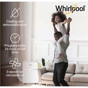 Whirlpool - 200 Sq. Ft Portable Air Conditioner - White